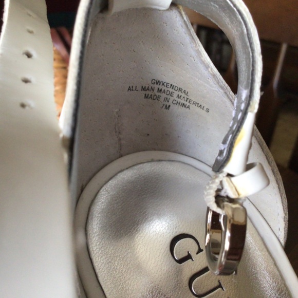 NWT Guess White GWKENDRAL platform high heels 7M with box - Picture 4 of 9